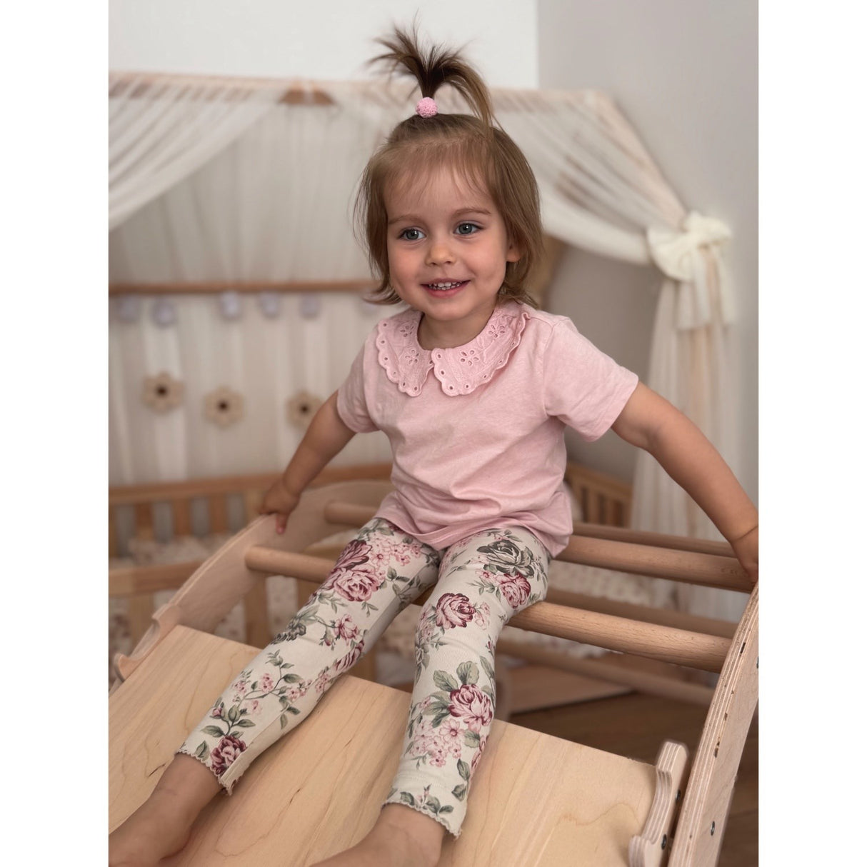 Woobiboo Natural Montessori Wooden Rocker With Slide-Climber L
