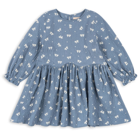 Konges Sløjd Boucle Blue Vida Dress GOTS