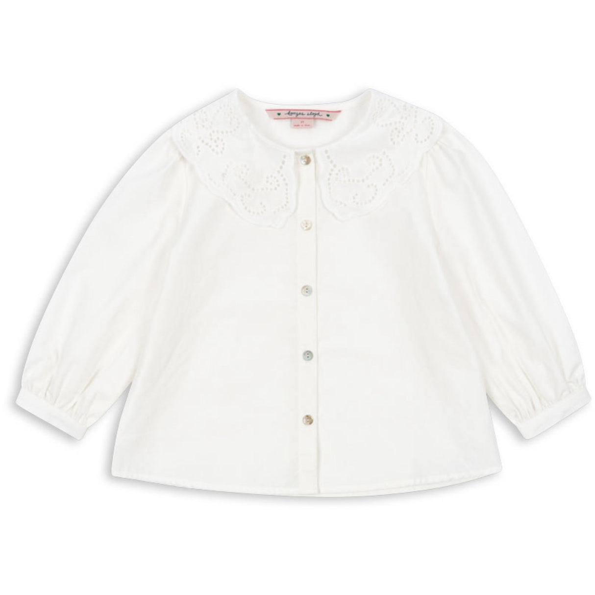 Konges Sløjd Optic White Rilo Collar Shirt GOTS