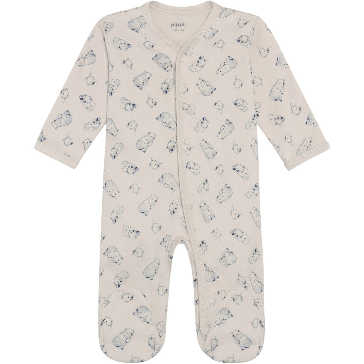 Pippi Flint Stone Nightsuit W/F -Buttons 2-Pack