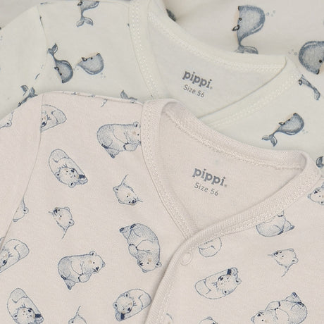 Pippi Flint Stone Nightsuit W/F -Buttons 2-Pack