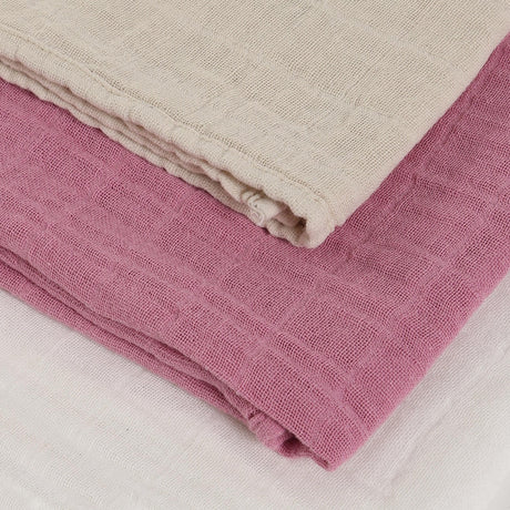 Pippi Mauve Orchid Muslin Cloth (3-Pack)