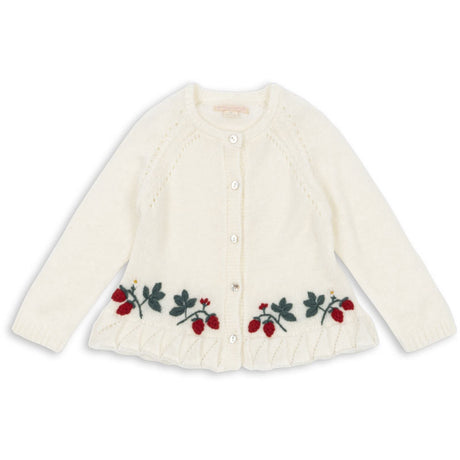 Konges Sløjd Bright White Minia Frill Cardigan