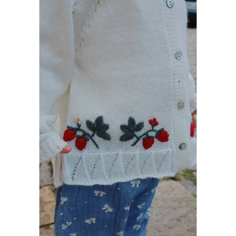 Konges Sløjd Bright White Minia Frill Cardigan