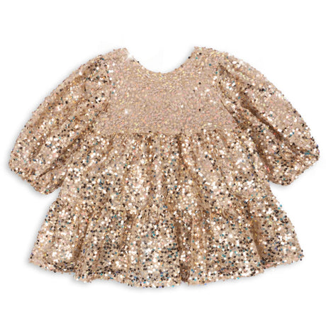 Konges Sløjd Gold Glitter Lila Sequins Bow Dress