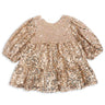 Konges Sløjd Gold Glitter Lila Sequins Bow Dress