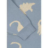 Konges Sløjd Dino Mist Lapis Knit Sweater GOTS