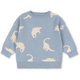 Konges Sløjd Dino Mist Lapis Knit Sweater GOTS