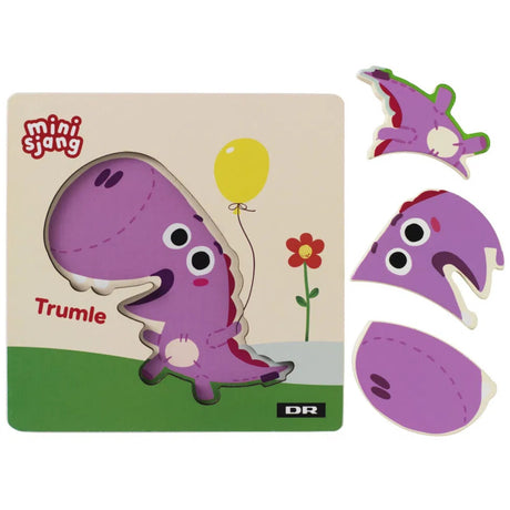 DR Wooden puzzle, 3 pieces, drum