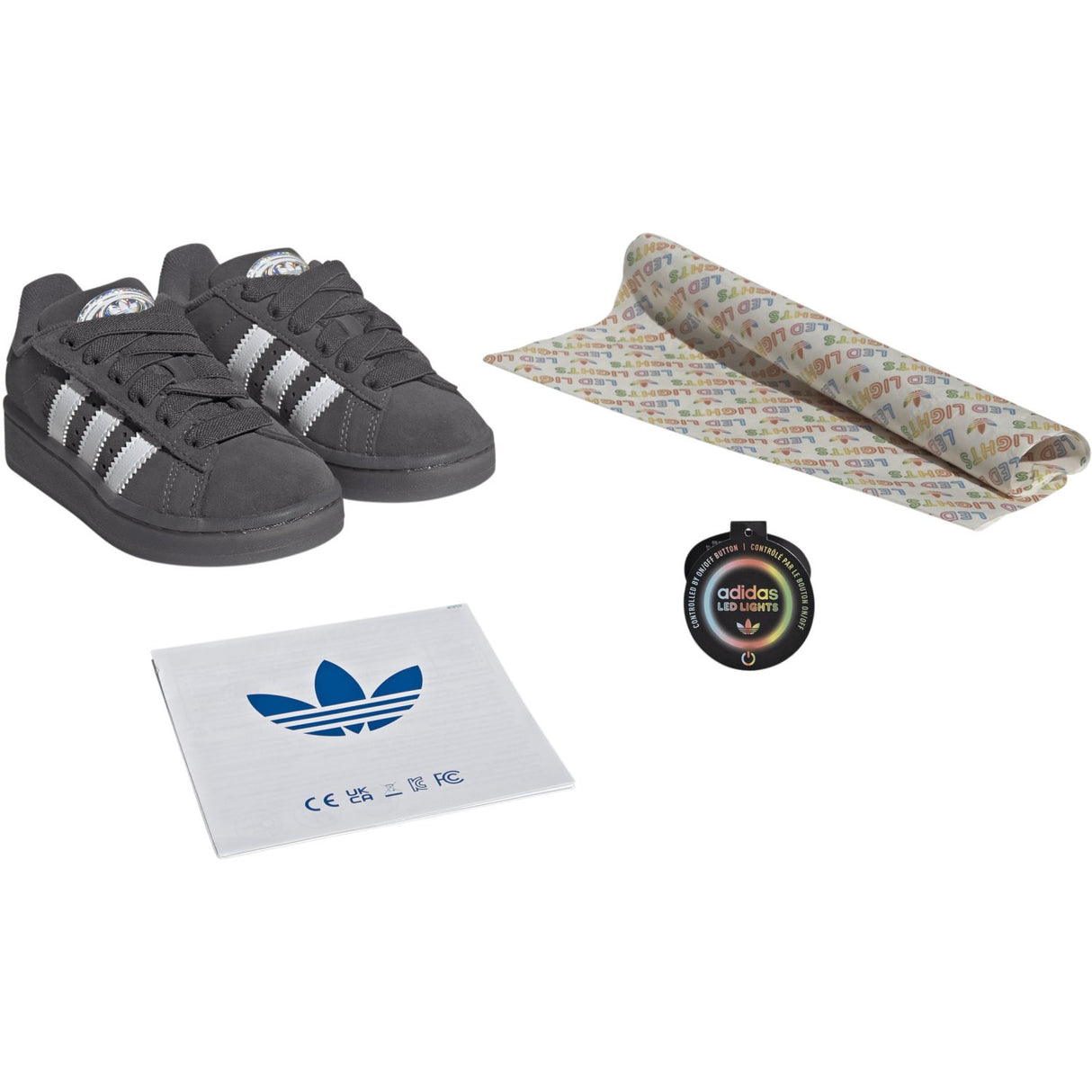 adidas Originals Grey Five/Ftwr White/Grey Two Campus 00S Led Lights Cf El C Sneakers
