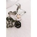 Bibs Ivory/Plum Pacifier Colour Holiday Bow 2-Pack Latex