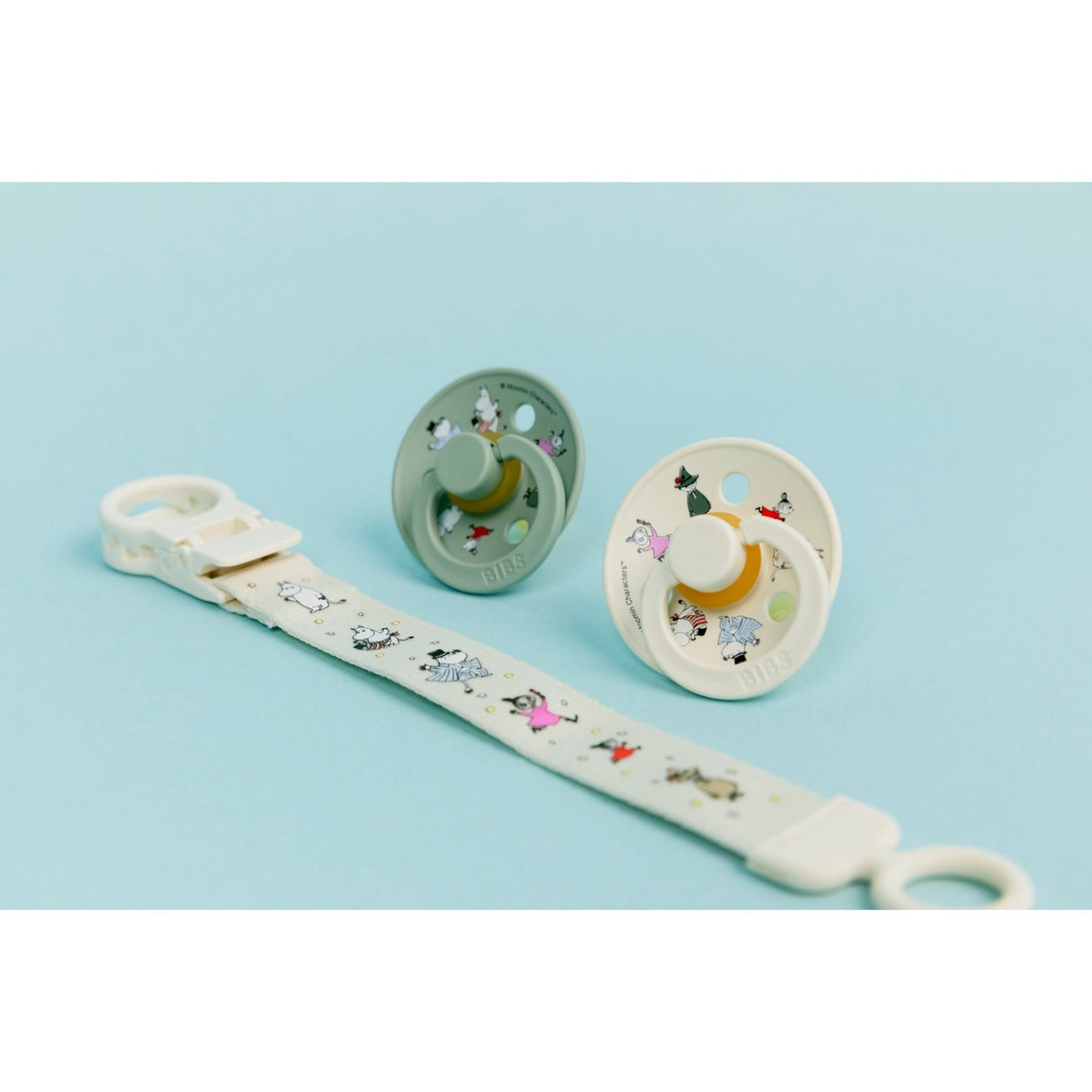 Bibs X Moomin Ivory Pacifier Clip Loop