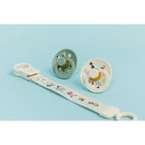Bibs X Moomin Ivory/sage Colour Pacifier & Loop Clip Gift Set Latex