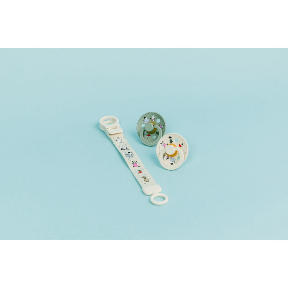 Bibs X Moomin Ivory Pacifier Clip Loop