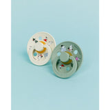Bibs X Moomin Ivory/sage Colour Pacifier & Loop Clip Gift Set Latex