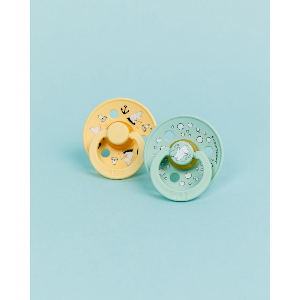Bibs X Moomin Nordic Mint Mix Pacifier Colour 2-Pack Sailing Latex
