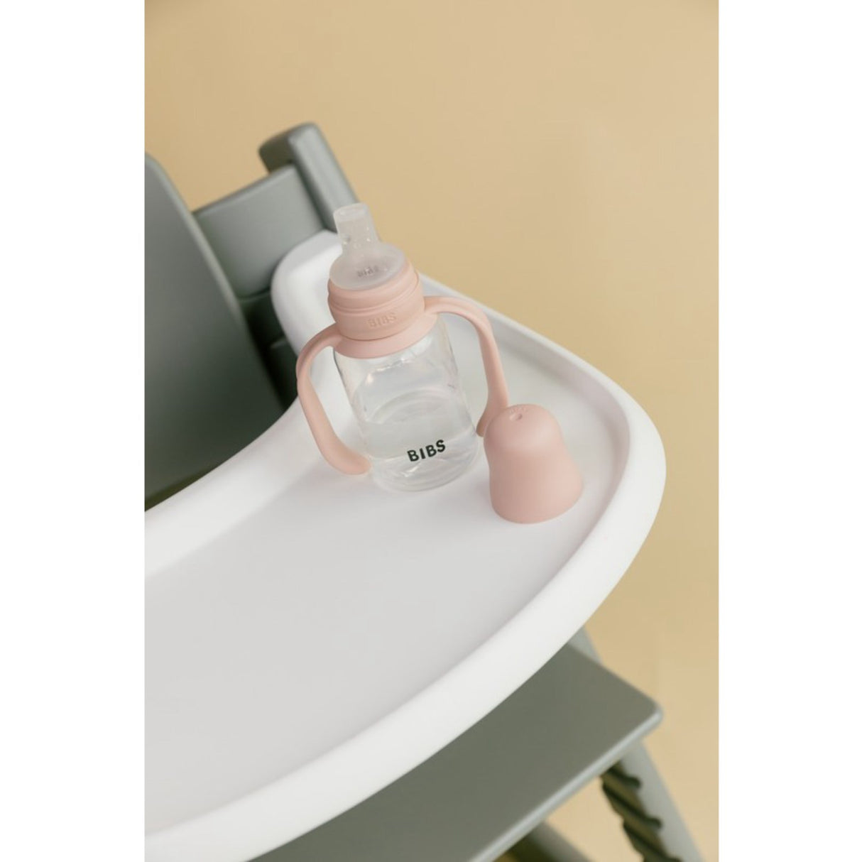 Bibs Blush Baby Sippy Bottle Spout Round Silicone Slow Flow