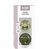 Bibs Sage/Hunter Green Pacifier Colour Holiday Leaf 2-Pack Latex