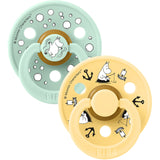 Bibs X Moomin Nordic Mint Mix Pacifier Colour 2-Pack Sailing Latex