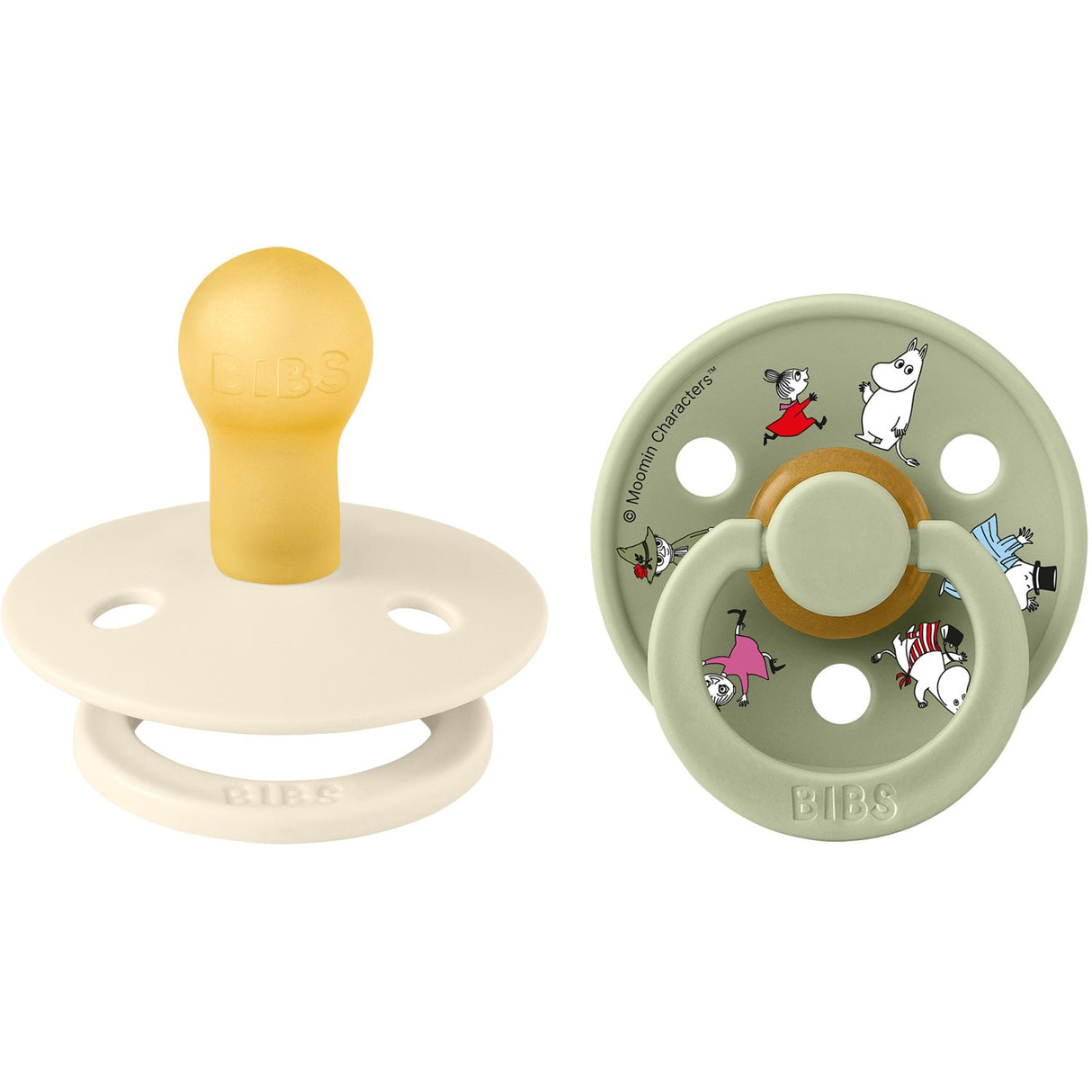Bibs X Moomin Ivory Mix Pacifier Colour 2-Pack Friends Latex