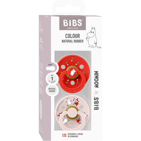 Bibs X Moomin Candy Apple Mix Pacifier Colour 2-Pack Dancing Latex