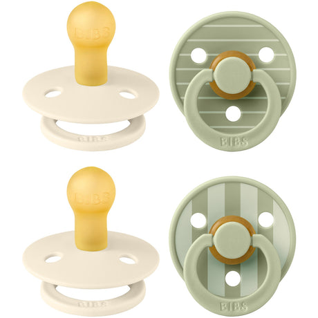 Bibs Pin Ivory Vanilla Mix/Pin Sage Mix Pacifier Studio Colour 4-Pack Latex