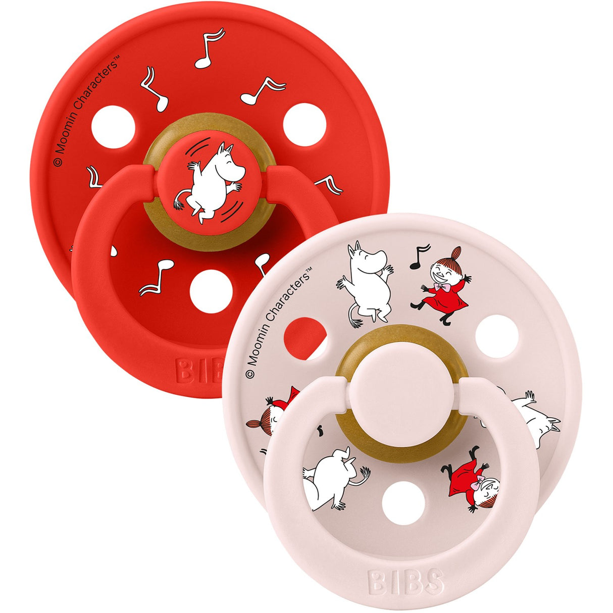 Bibs X Moomin Candy Apple Mix Pacifier Colour 2-Pack Dancing Latex
