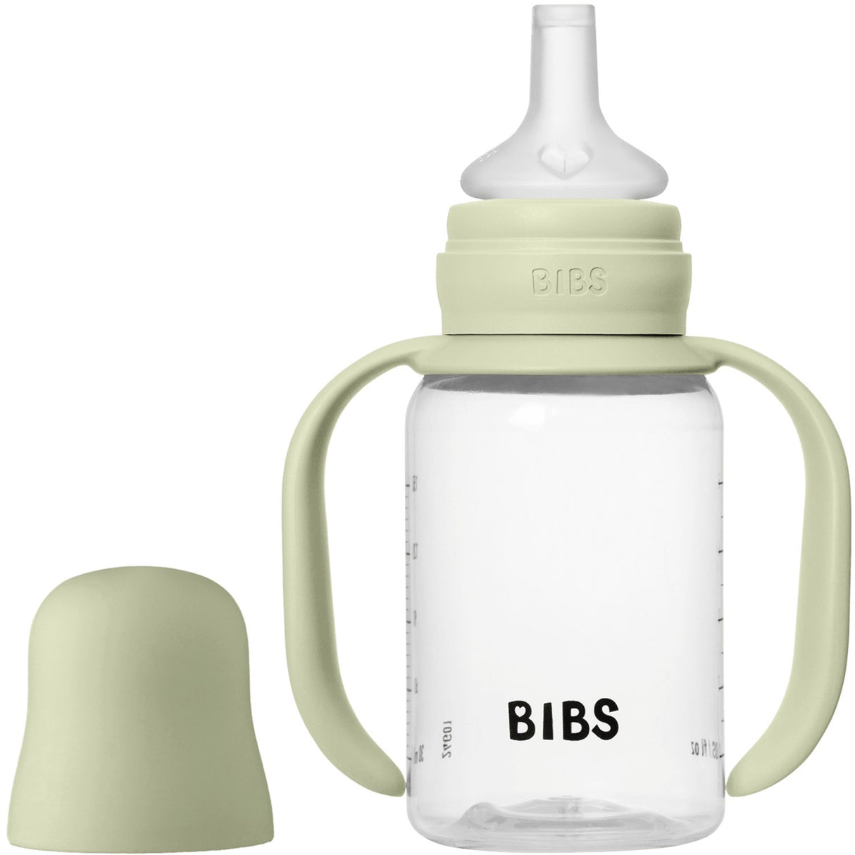Bibs Sage Baby Sippy Bottle Spout Round Silicone Slow Flow