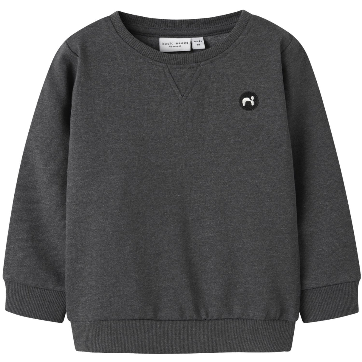 Name It Dark Grey Melange Nmmvimo Ls Sweat Bru Noos