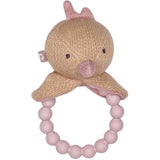 Smallstuff Rose Curry Knitted Rattle With Silicone Ring Bird