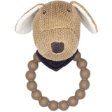 Smallstuff Nature Knitted Rattle With Silicone Ring Dog