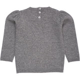 COPENHAGEN COLORS Dk Grey/Blue Comb. Cashmere Blouse W. Collar Deco