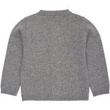 COPENHAGEN COLORS Dk Grey Mel./Cream Comb. Cashmere Cardigan W. Poplin Bow