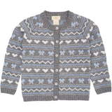 COPENHAGEN COLORS Dk Grey Comb Cashmere Pattern Cardigan