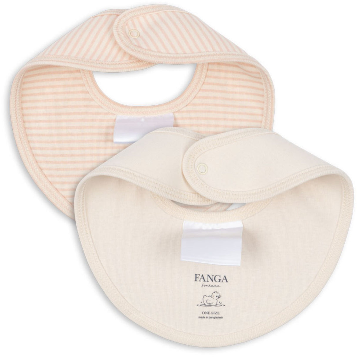 Konges Sløjd Fanga Blush Mix Fio Stripe 2 Pack Bibs OCS