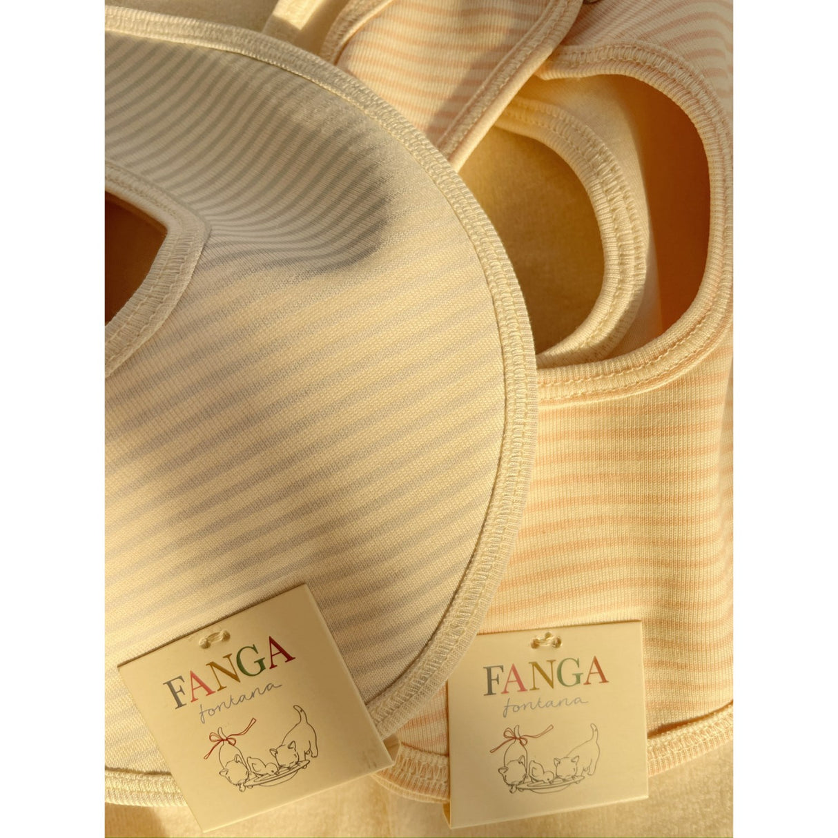 Konges Sløjd Fanga Blush Mix Fio Stripe 2 Pack Bibs OCS