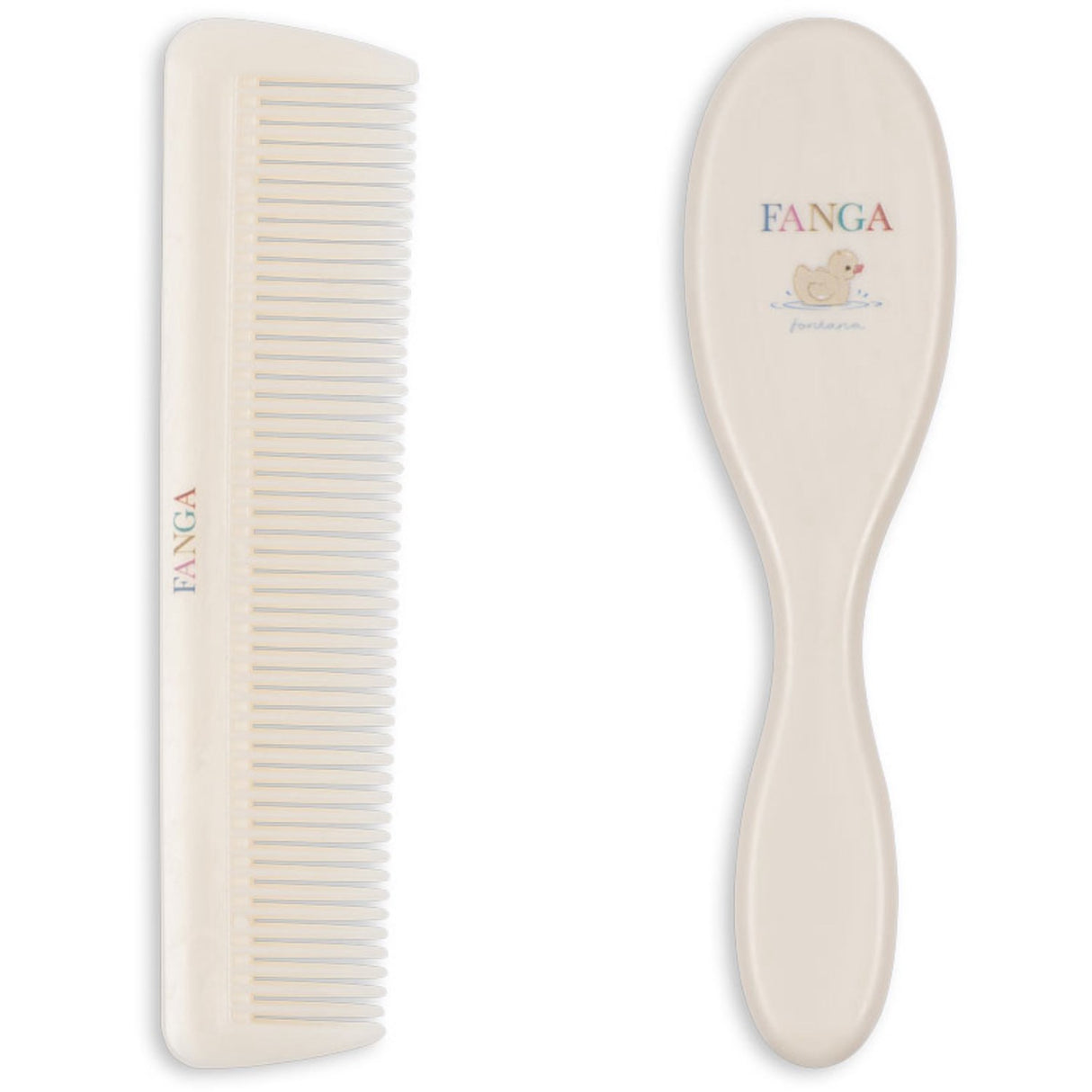 Konges Sløjd Fanga Beige Baby Hairbrush Set