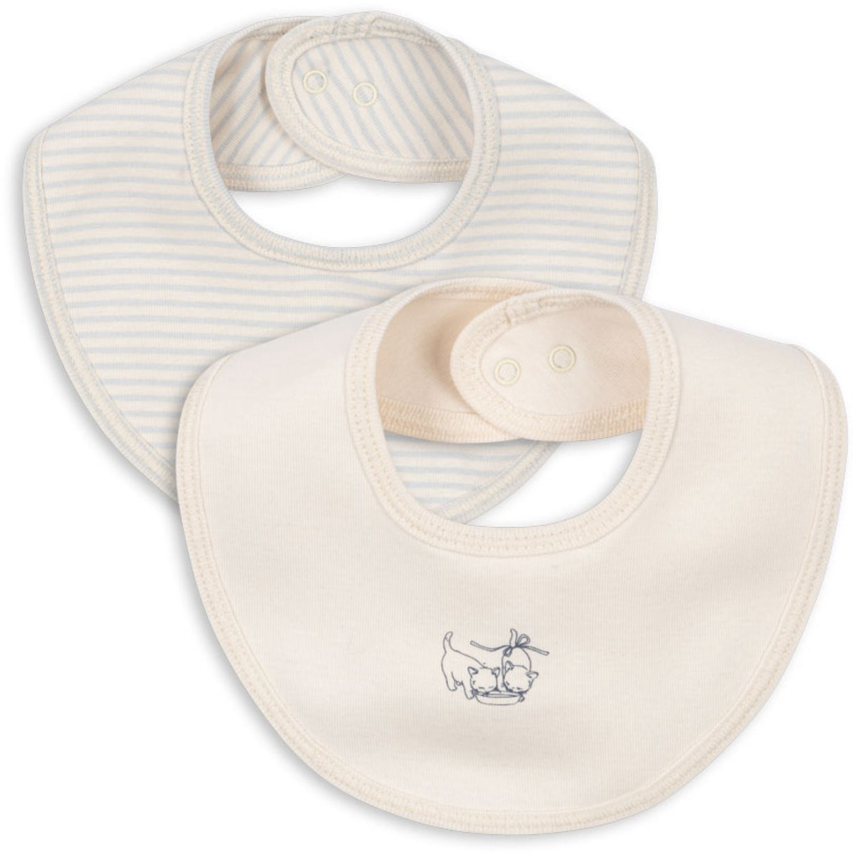 Konges Sløjd Fanga Blue Mix Fio Stripe 2 Pack Bibs OCS