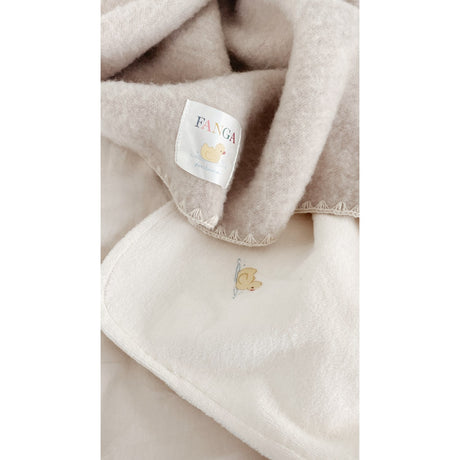 Konges Sløjd Fanga Oatmeal Melange Erba Wool Fleece Baby Blanket