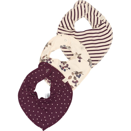 Petit Piao Black Berry Bib Modal 3 Pack