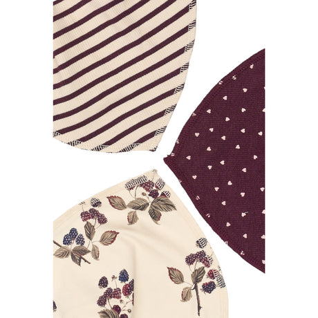 Petit Piao Black Berry Bib Modal 3 Pack