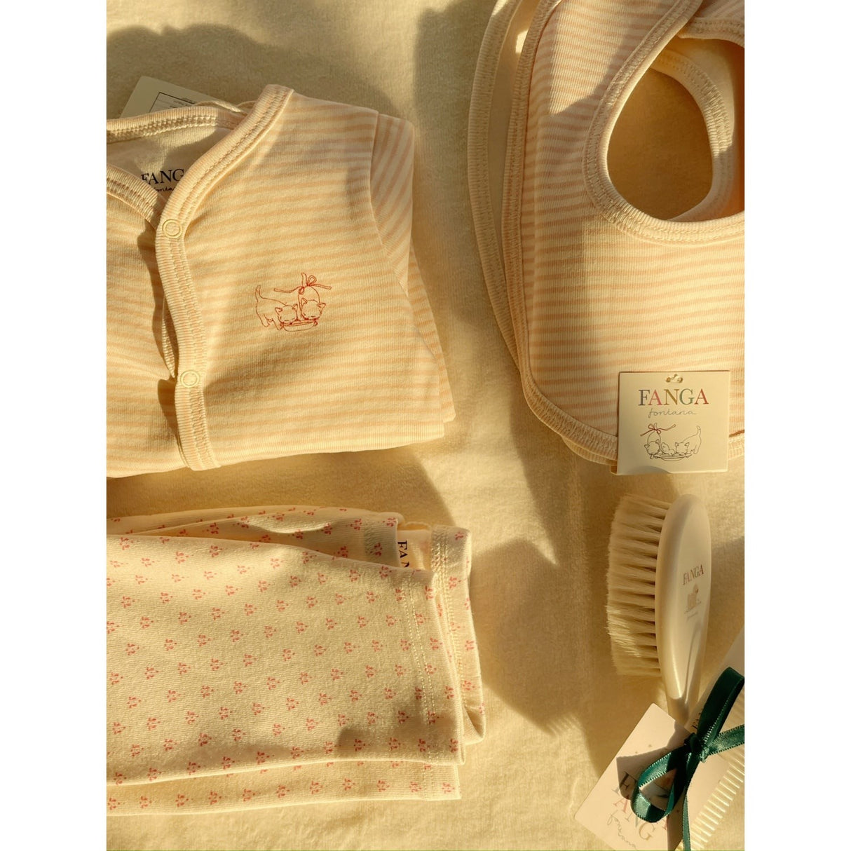 Konges Sløjd Fanga Blush Mix Fio Stripe 2 Pack Bibs OCS