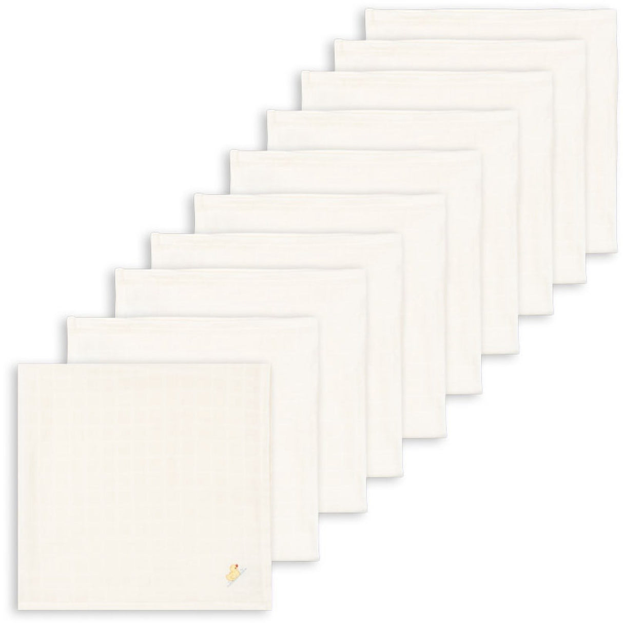 Konges Sløjd Fanga Antique White Nuvoli 10 Pack Muslin Cloth GOTS