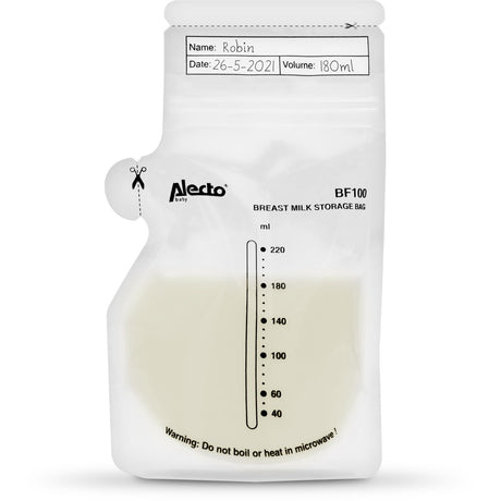 Alecto 100Pk Breast Milk Storage Bags