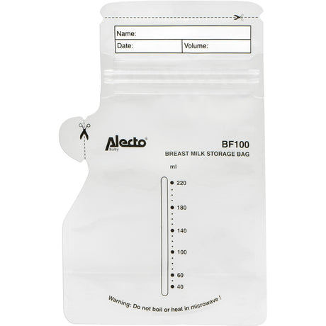 Alecto 100Pk Breast Milk Storage Bags