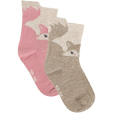 Minymo Wild Rose Socks W. 3D Effect (2-Pack)