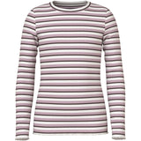 Name It Cloud Dancer Seal Brown + Keepsake Lilac Nkfvemma Glitter Ls Slim Top