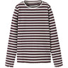 Name It Cloud Dancer Black+Burgundy Nkfvemma Glitter Ls Slim Top