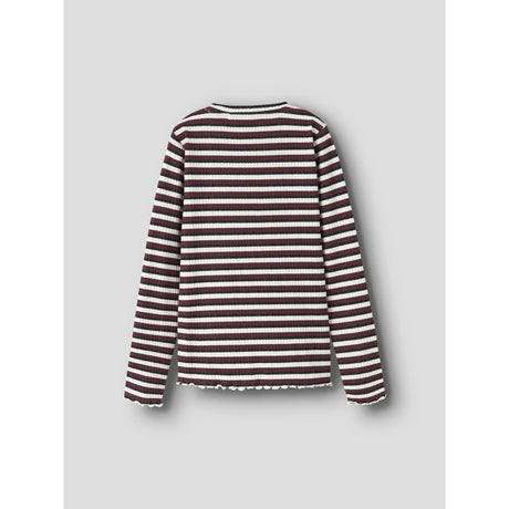 Name It Cloud Dancer Black+Burgundy Nkfvemma Glitter Ls Slim Top