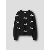 Name It Black Bright White Bow Nkfsonja Ls Knit